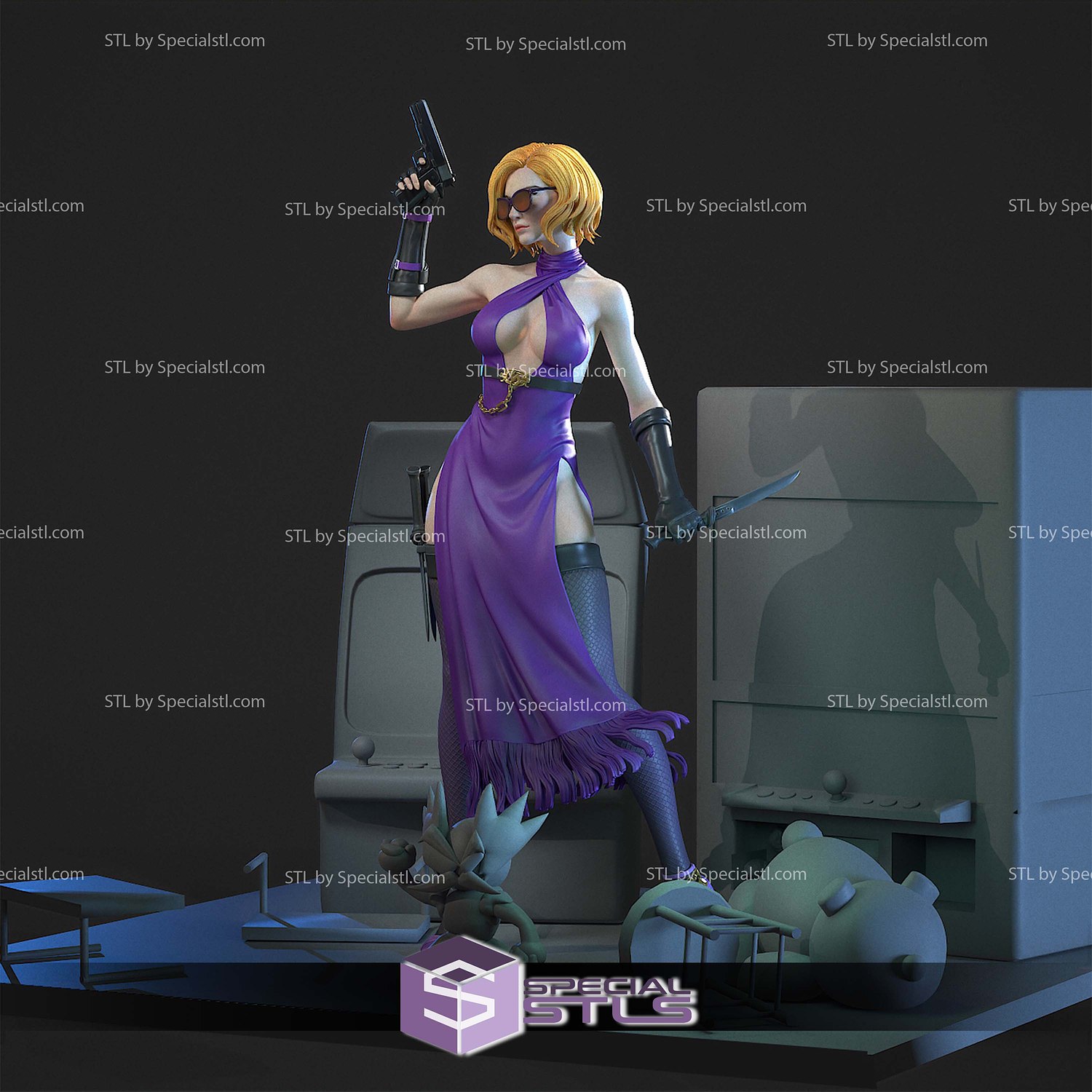 Nina Williams Tekken 8 Sculptures 3D Printing STL Model — view 3