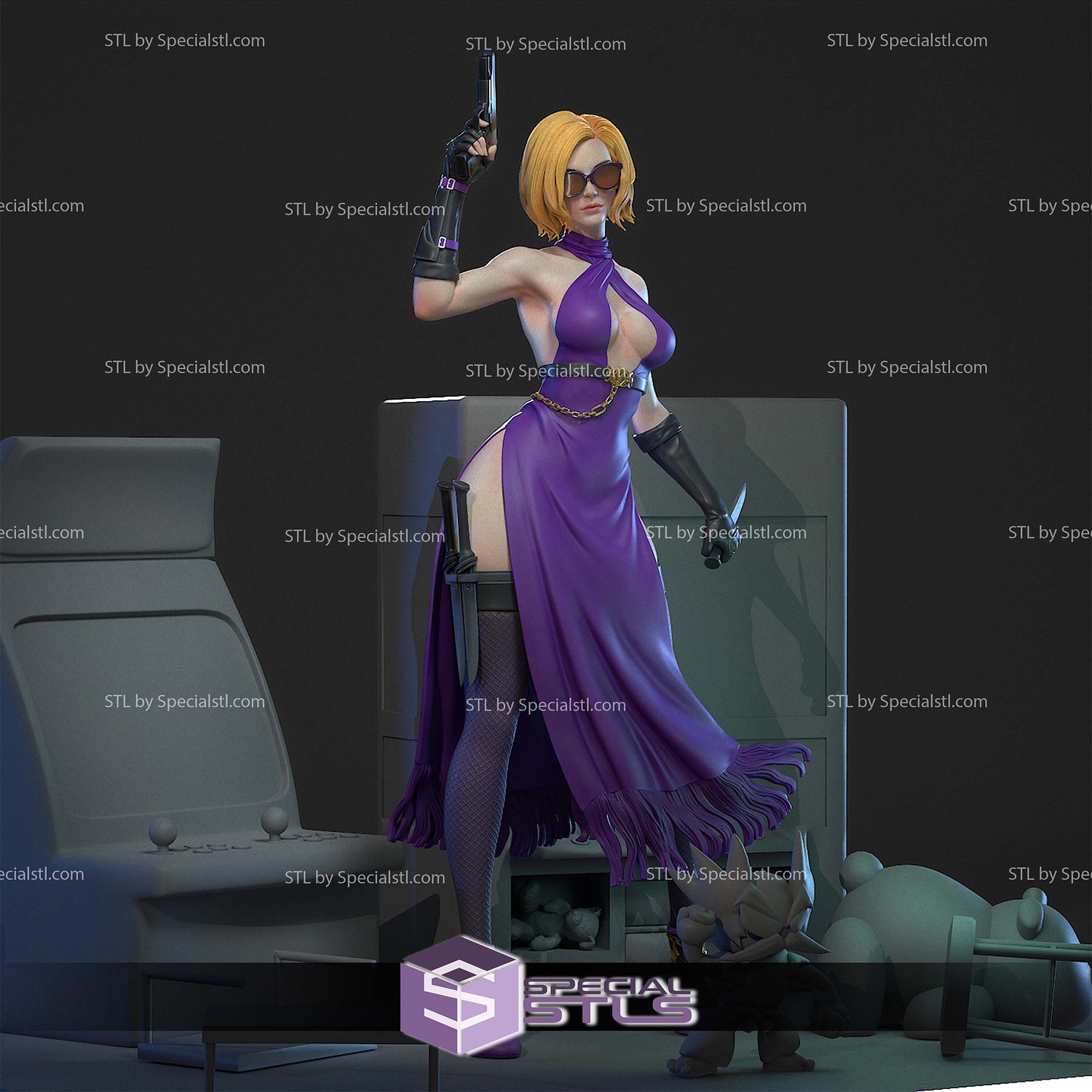 Nina Williams Tekken 8 Sculptures 3D Printing STL Model — view 4
