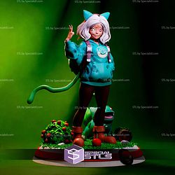 PokeGal Bulbasaur Girl Fanart STL Files 3D Model