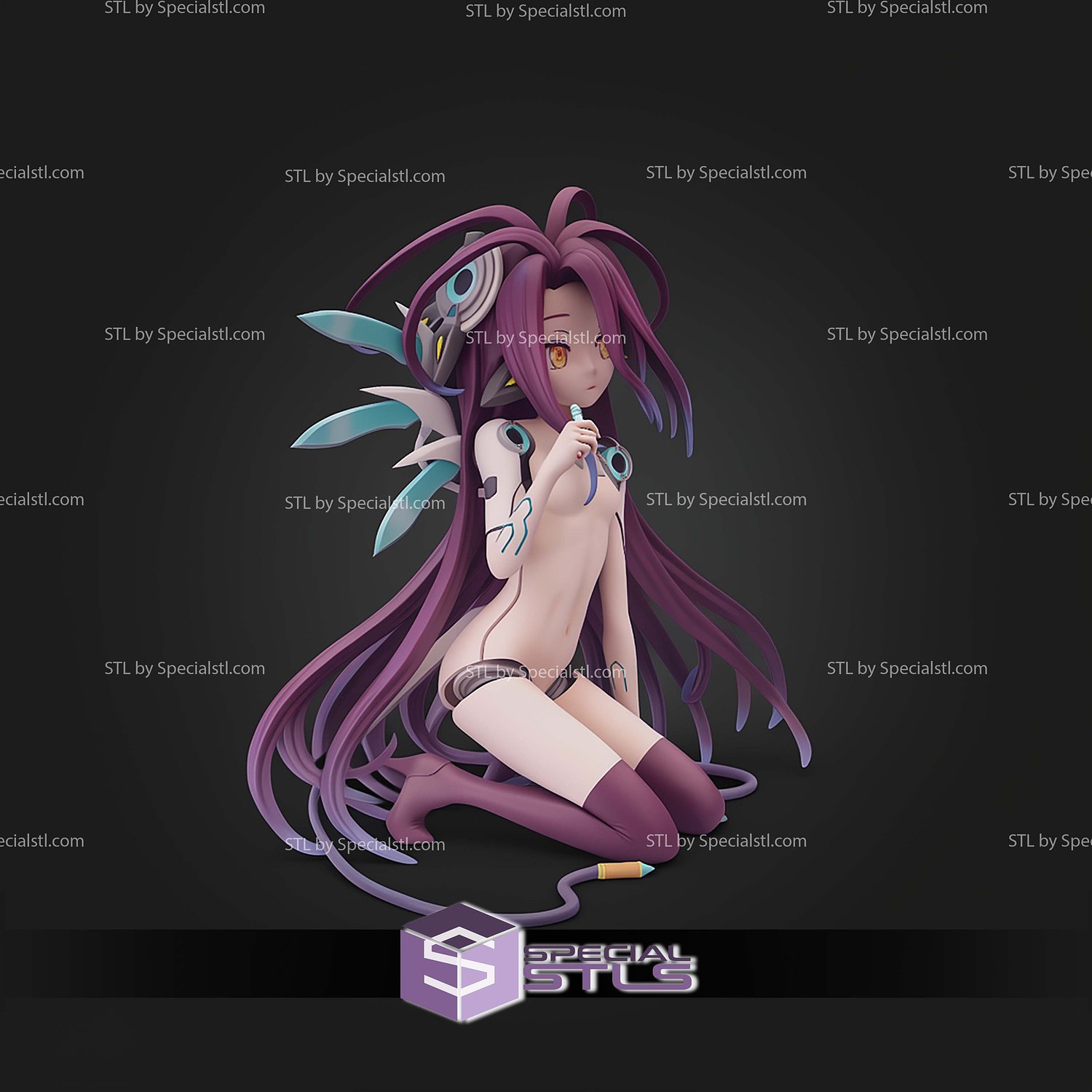 No Game No Life Schwi STL Files 3D Model — view 4