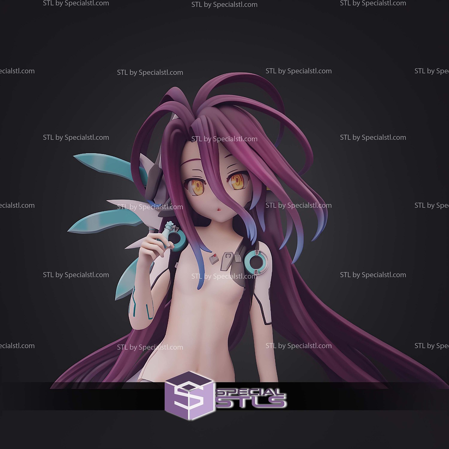 No Game No Life Schwi STL Files 3D Model — view 5