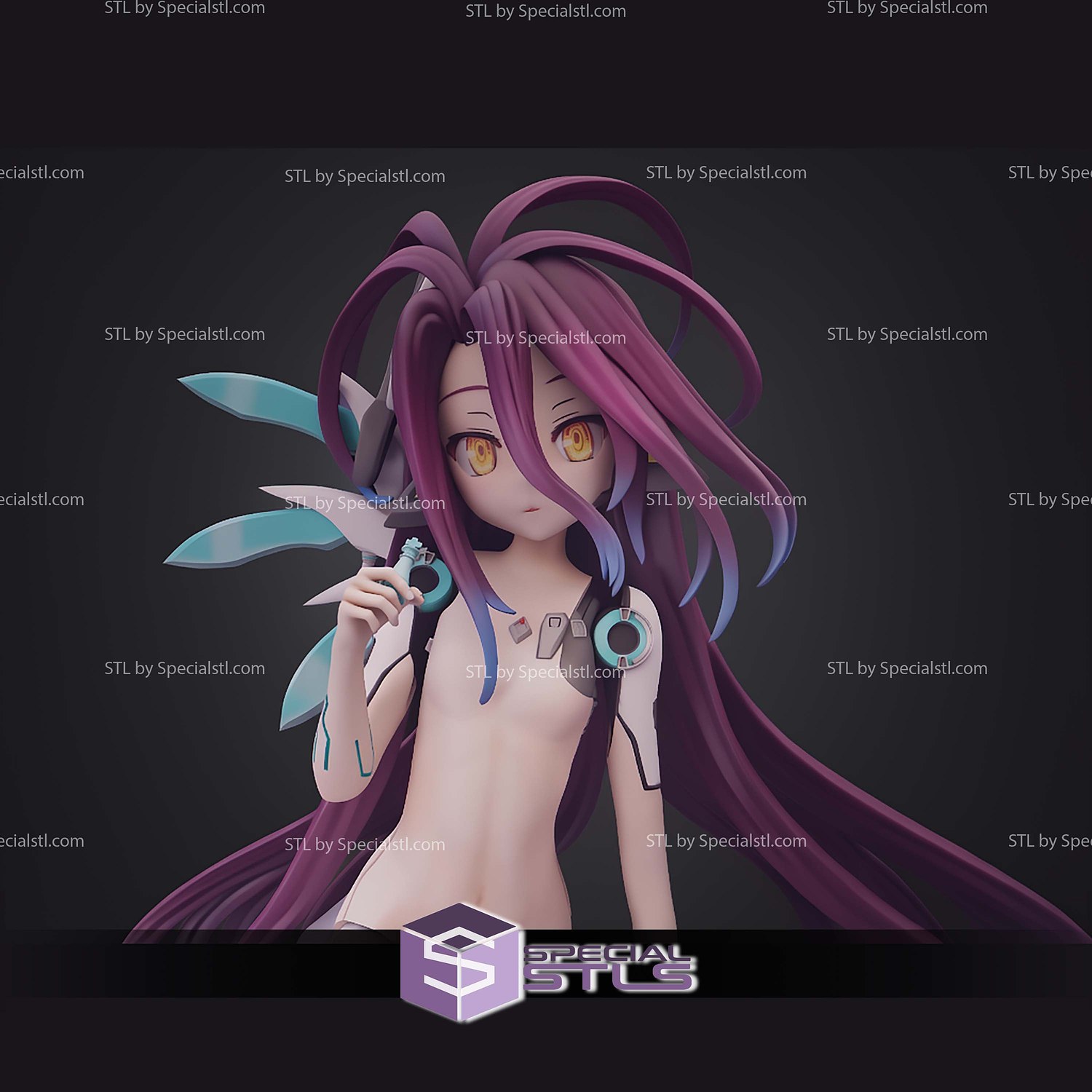 No Game No Life Schwi STL Files 3D Model — view 7