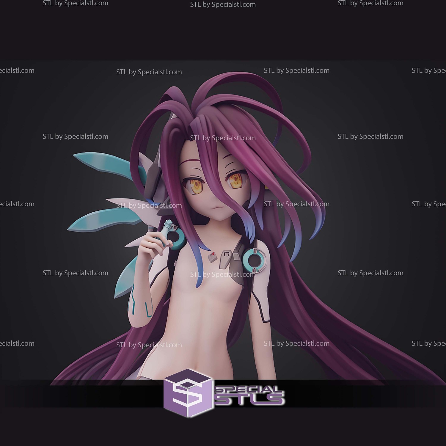 No Game No Life Schwi STL Files 3D Model — view 8
