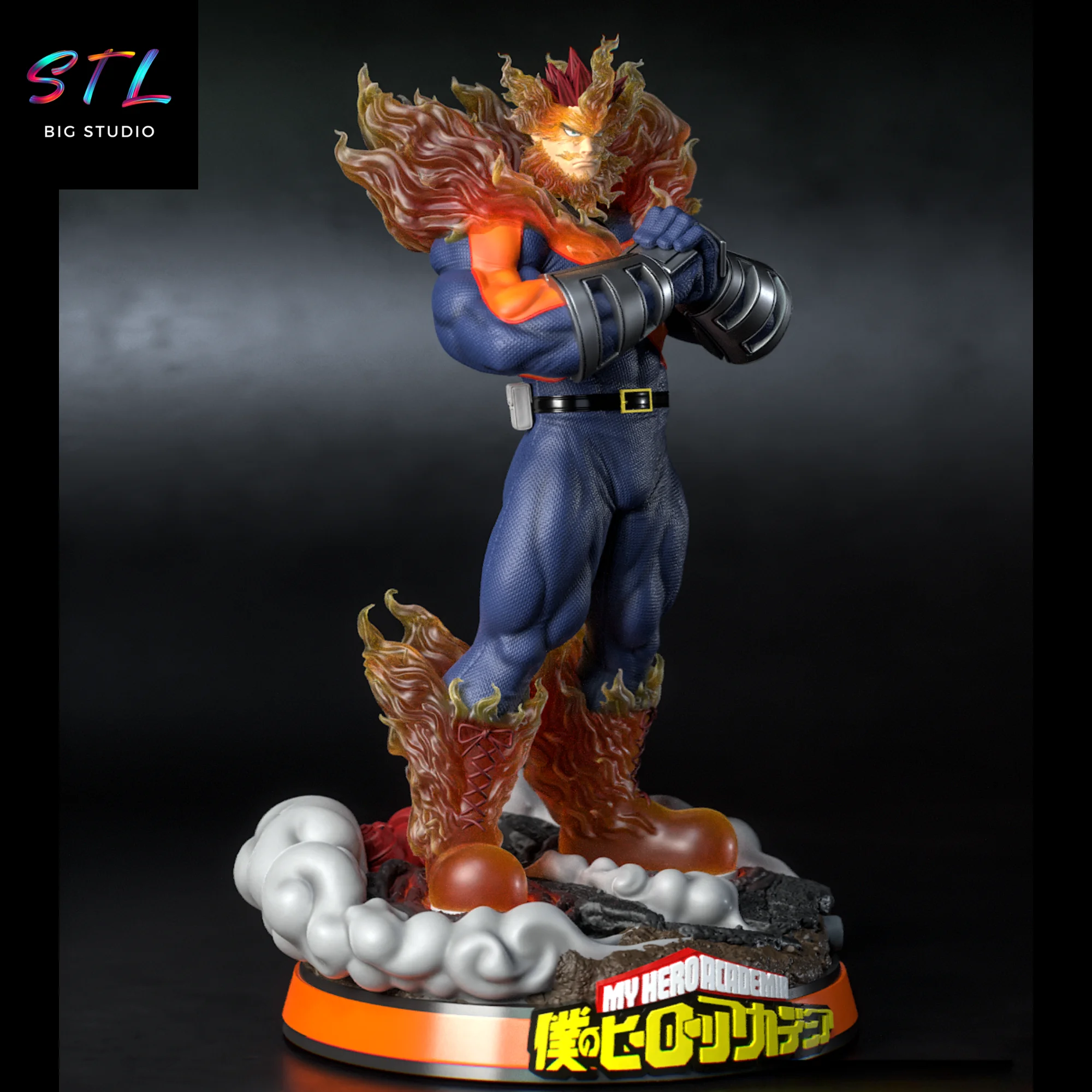 Endeavor STL | My Hero Academia | 3D Printable Figure Model — view 2