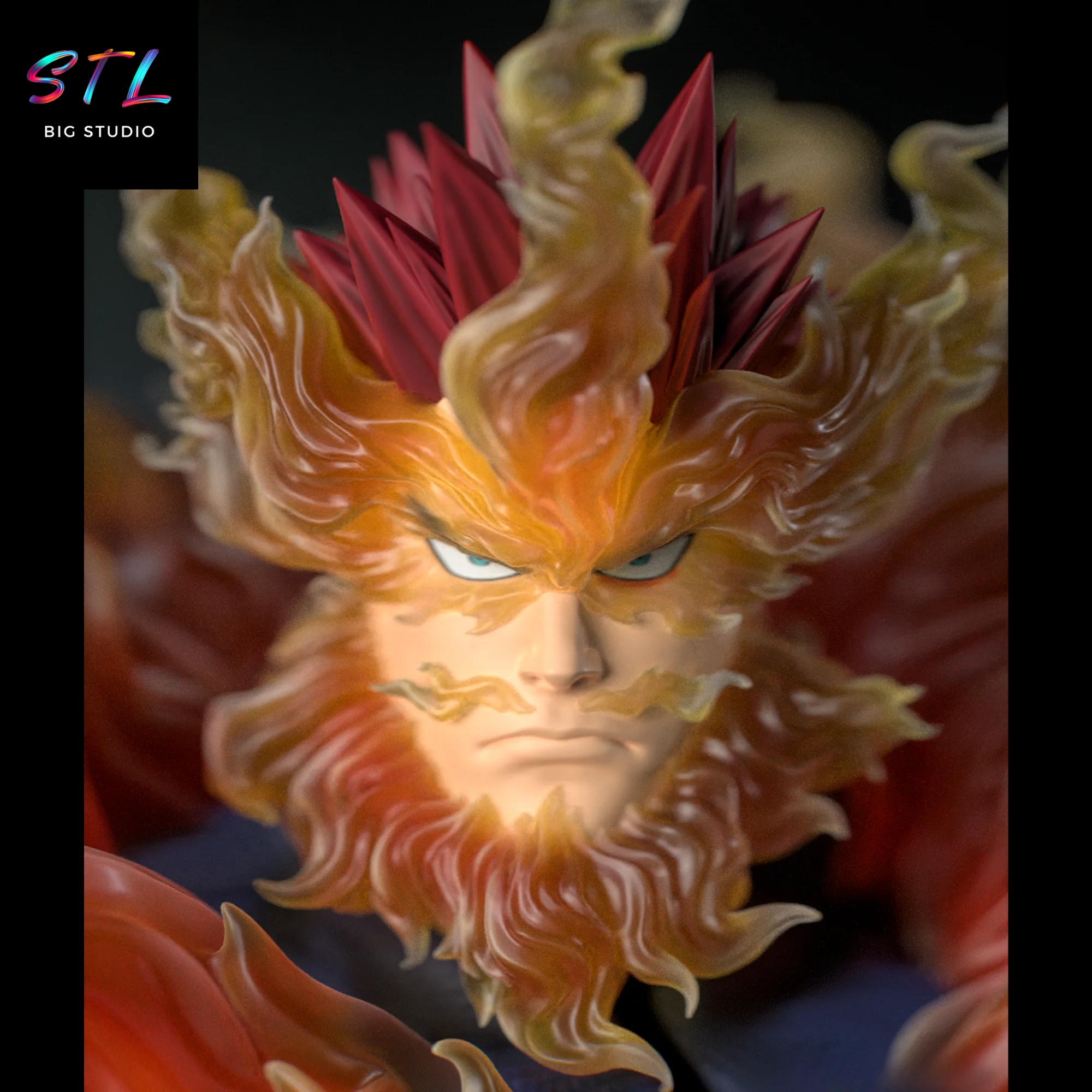 Endeavor STL | My Hero Academia | 3D Printable Figure Model — view 6