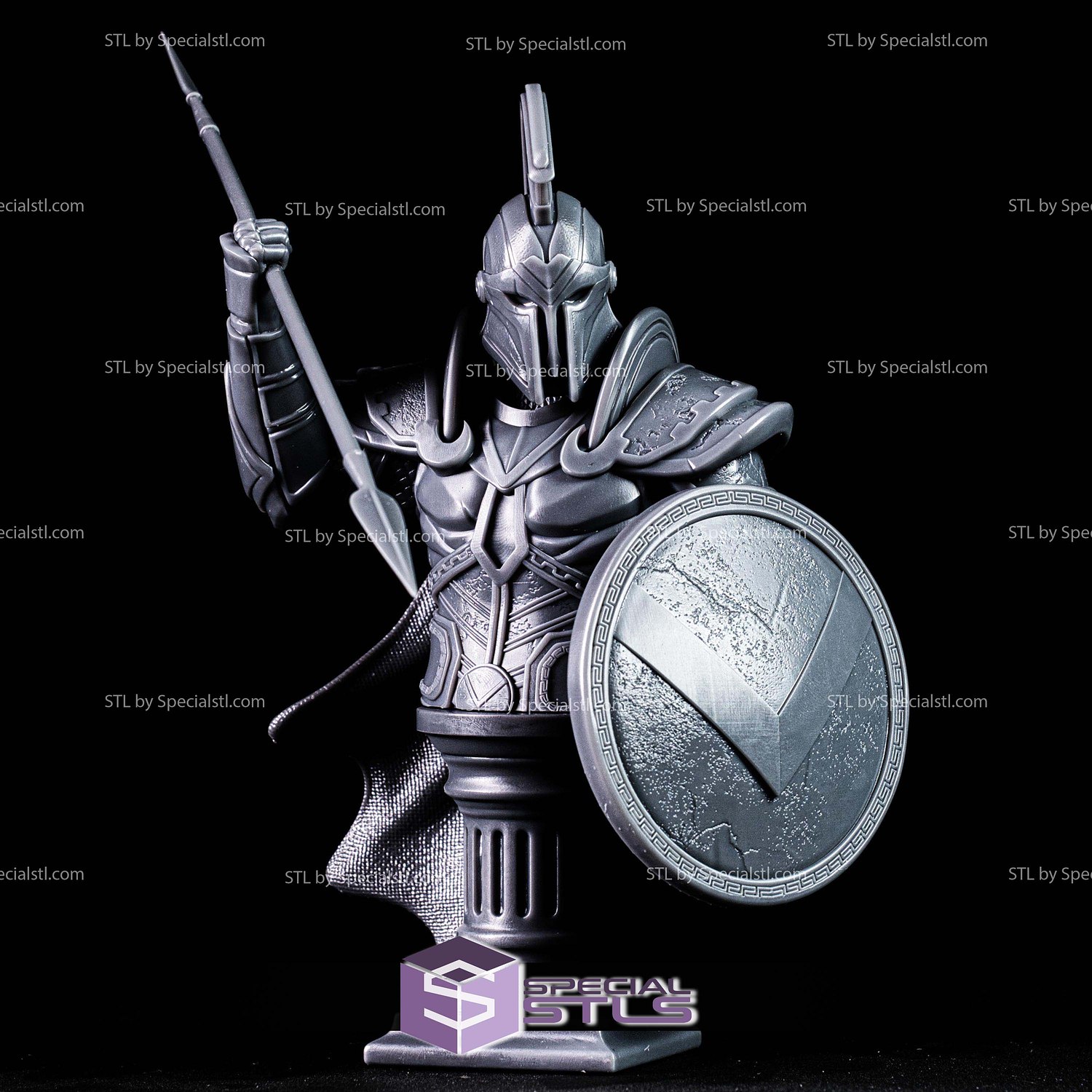 Simple STL Collection Ares Bust 3D Model — view 2