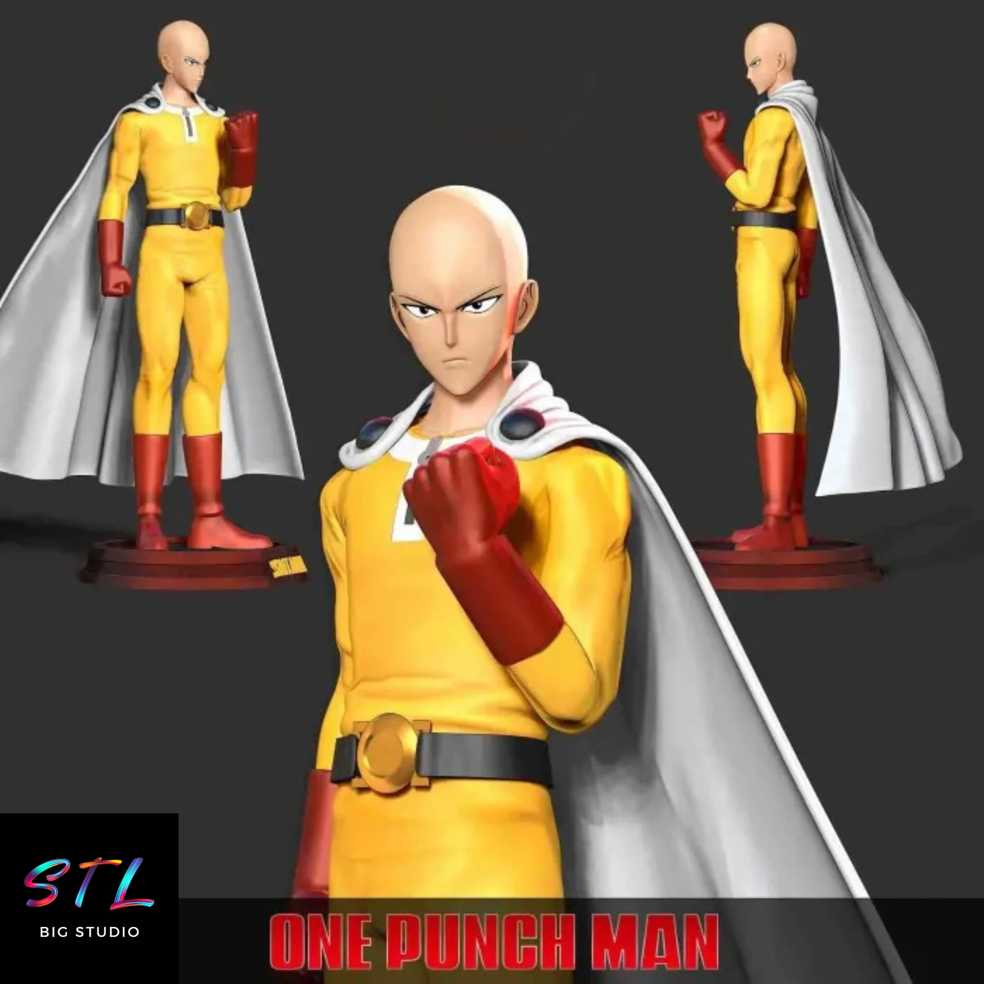 STL Saitama | One Punch Man | 3D Printable Figure Model