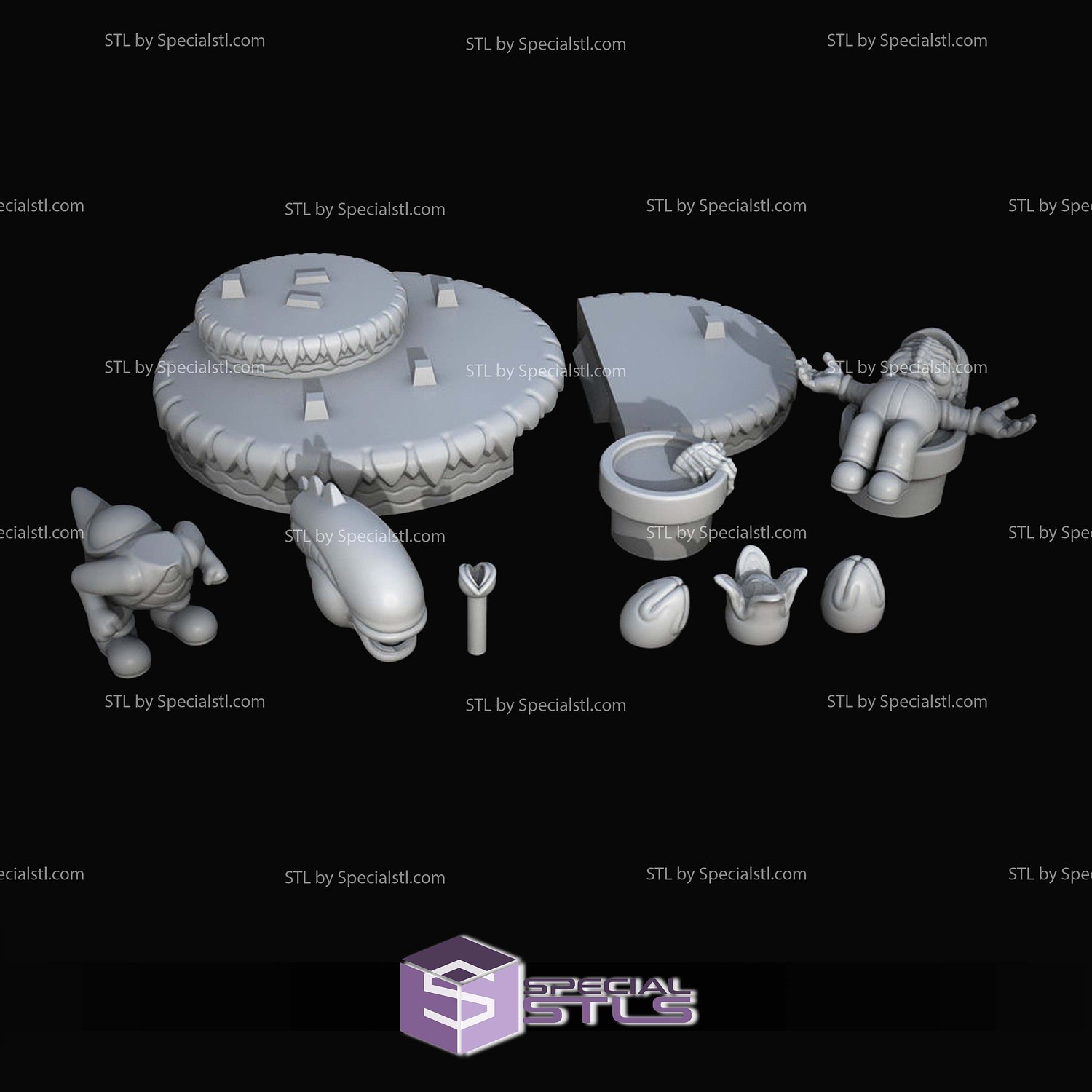 Yoshi Alien Mashup Mario Alien 3D Printer Files STL Model — view 5