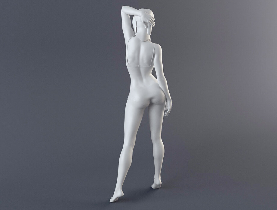 Woman 1 STL 3D ZTL Model — view 4