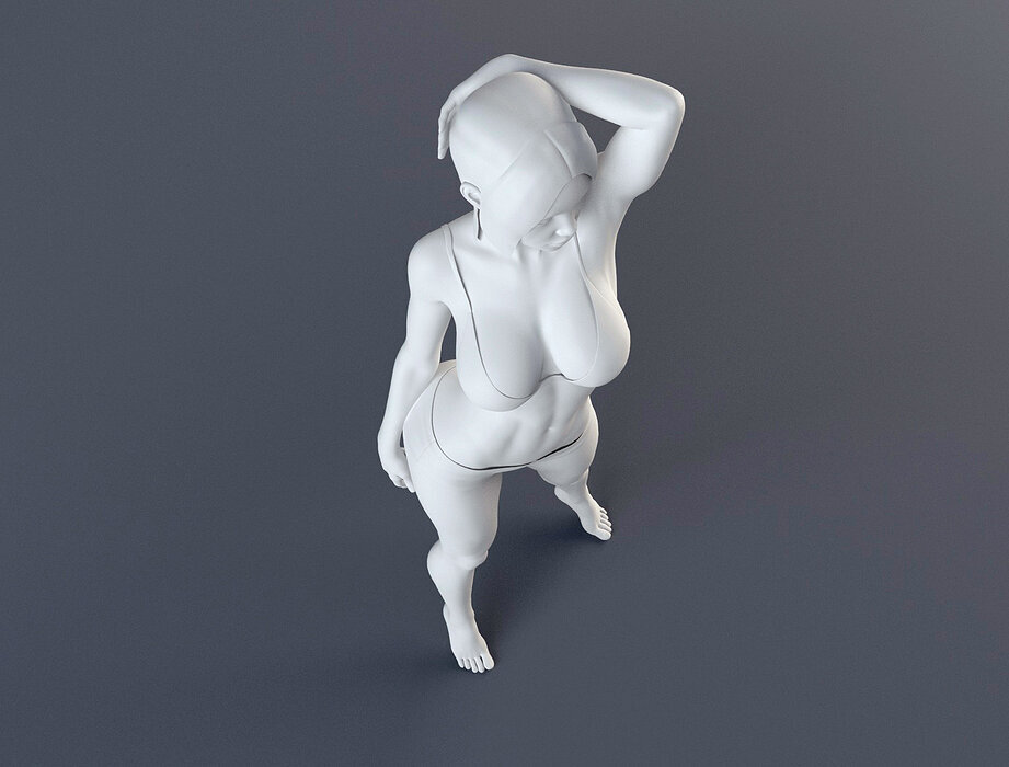 Woman 1 STL 3D ZTL Model — view 6