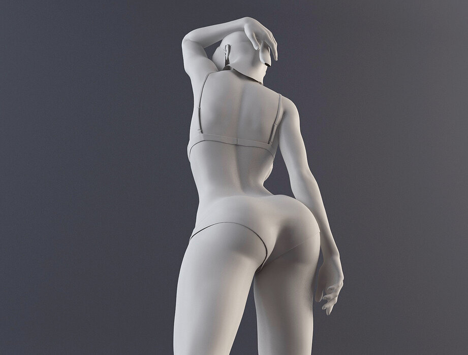Woman 1 STL 3D ZTL Model — view 7
