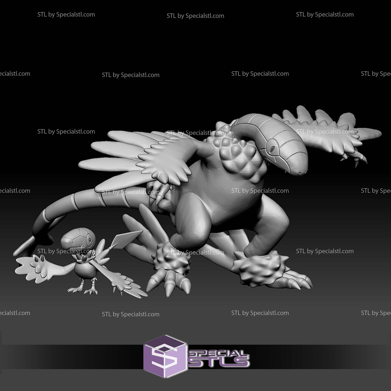 Pokemon STL Collection Archen Archeops 3D Model — view 2