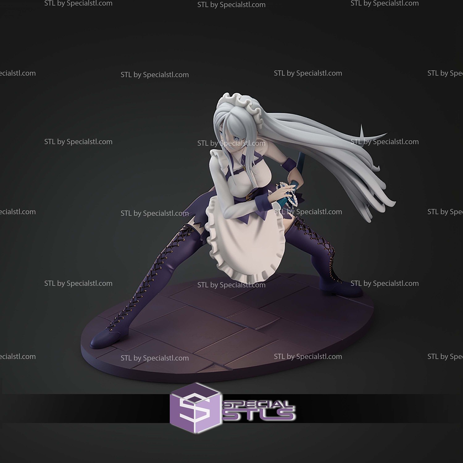 Sylpha Langlis from Anime 154mm STL Files 3D Model — view 2