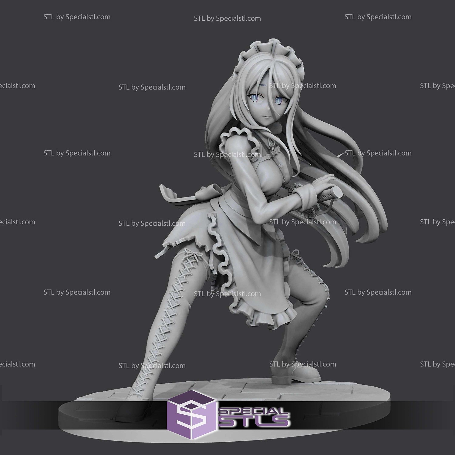 Sylpha Langlis from Anime 154mm STL Files 3D Model — view 3