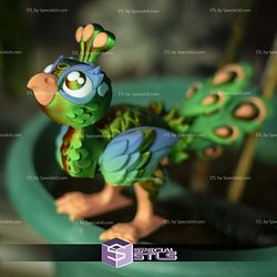 Super Basic STL Flexi Baby Peacock Articulated 3D Model