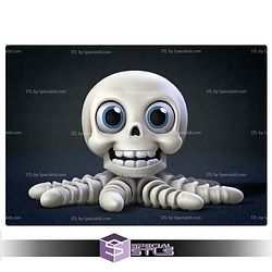 Super Basic STL Flexi Skelly Octopus 3D Model