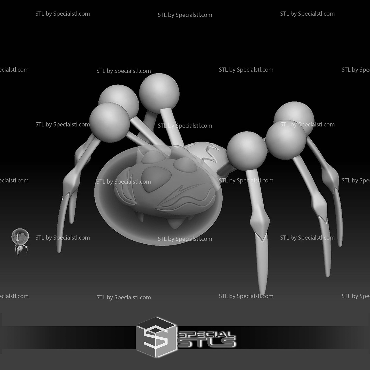 Pokemon STL Collection Dewpider Araquanid 3D Model — view 2