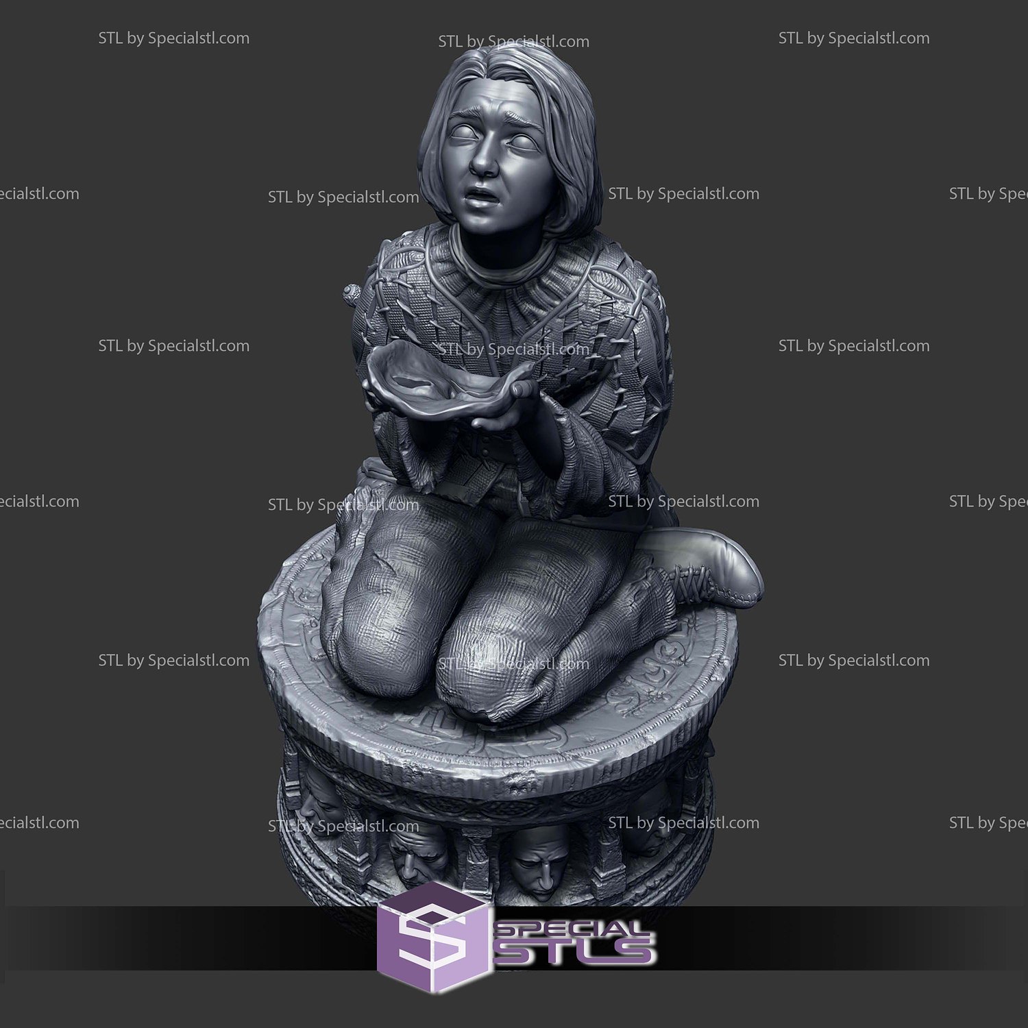 Basic STL - Arya Stark Blind 3D Model — view 2