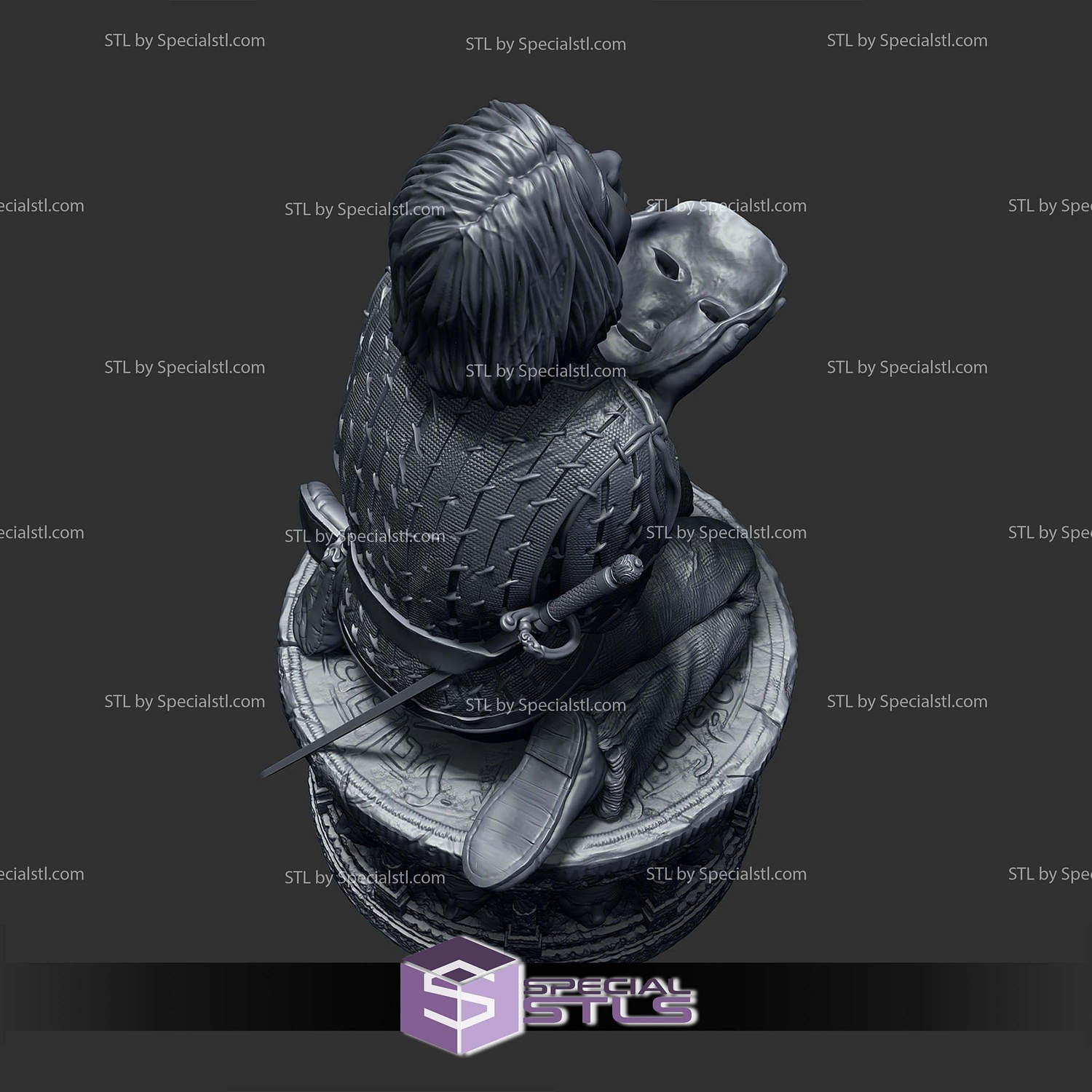 Basic STL - Arya Stark Blind 3D Model — view 3