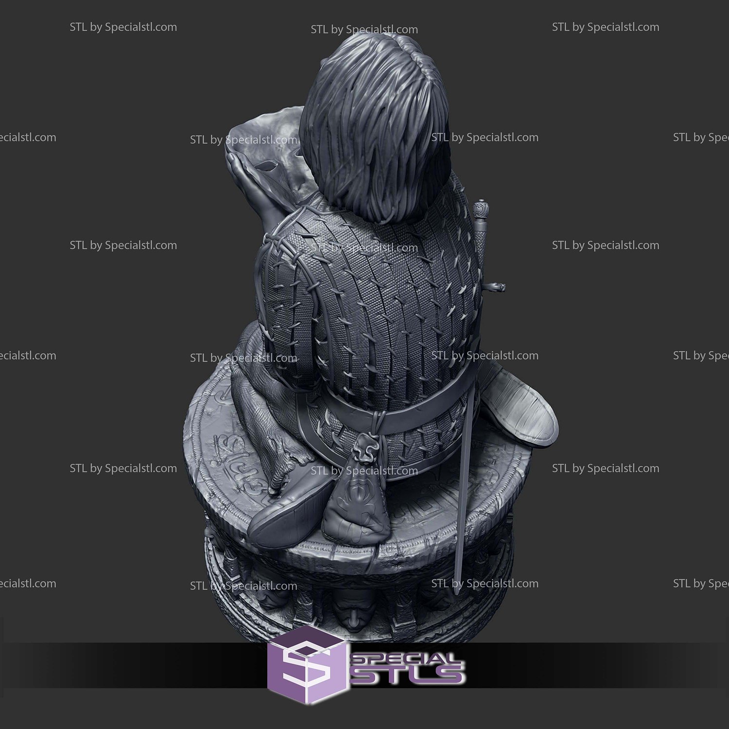 Basic STL - Arya Stark Blind 3D Model — view 4