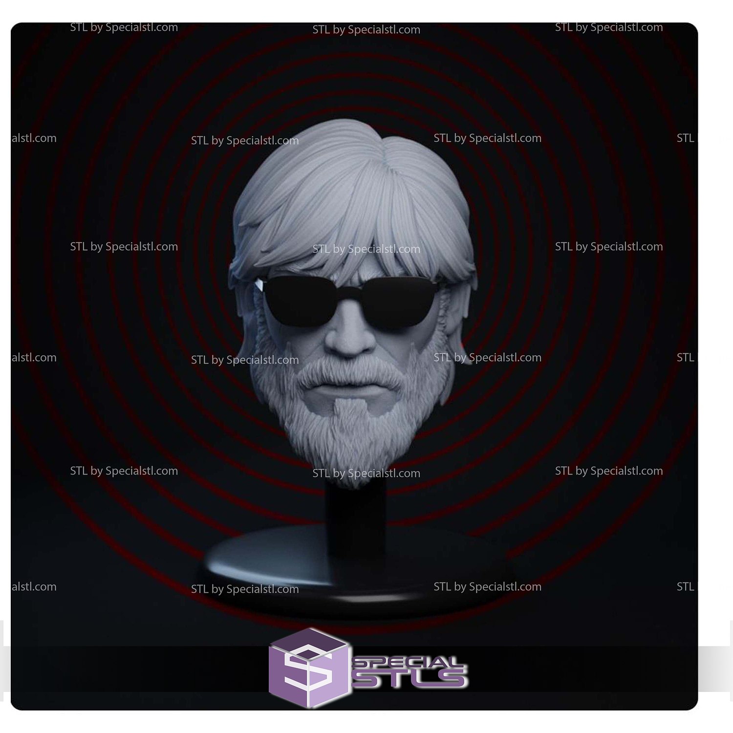 Custom Figure Head STL Collection - Matt Murdock King 3D Model — view 2