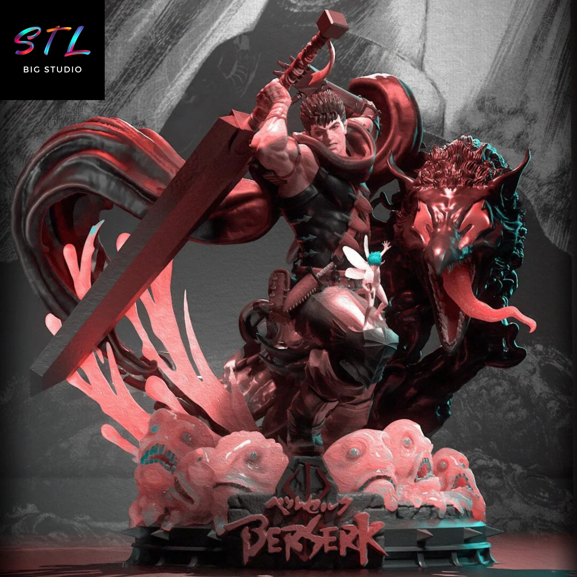Guts STL | Berserk | 3D Printable Figure Model