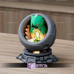 Super Basic Pokemon STL Decidueye Healing Machine 3D Model