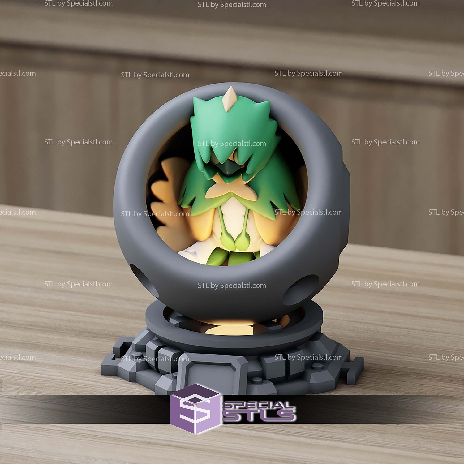 Super Basic Pokemon STL Decidueye Healing Machine 3D Model — view 2