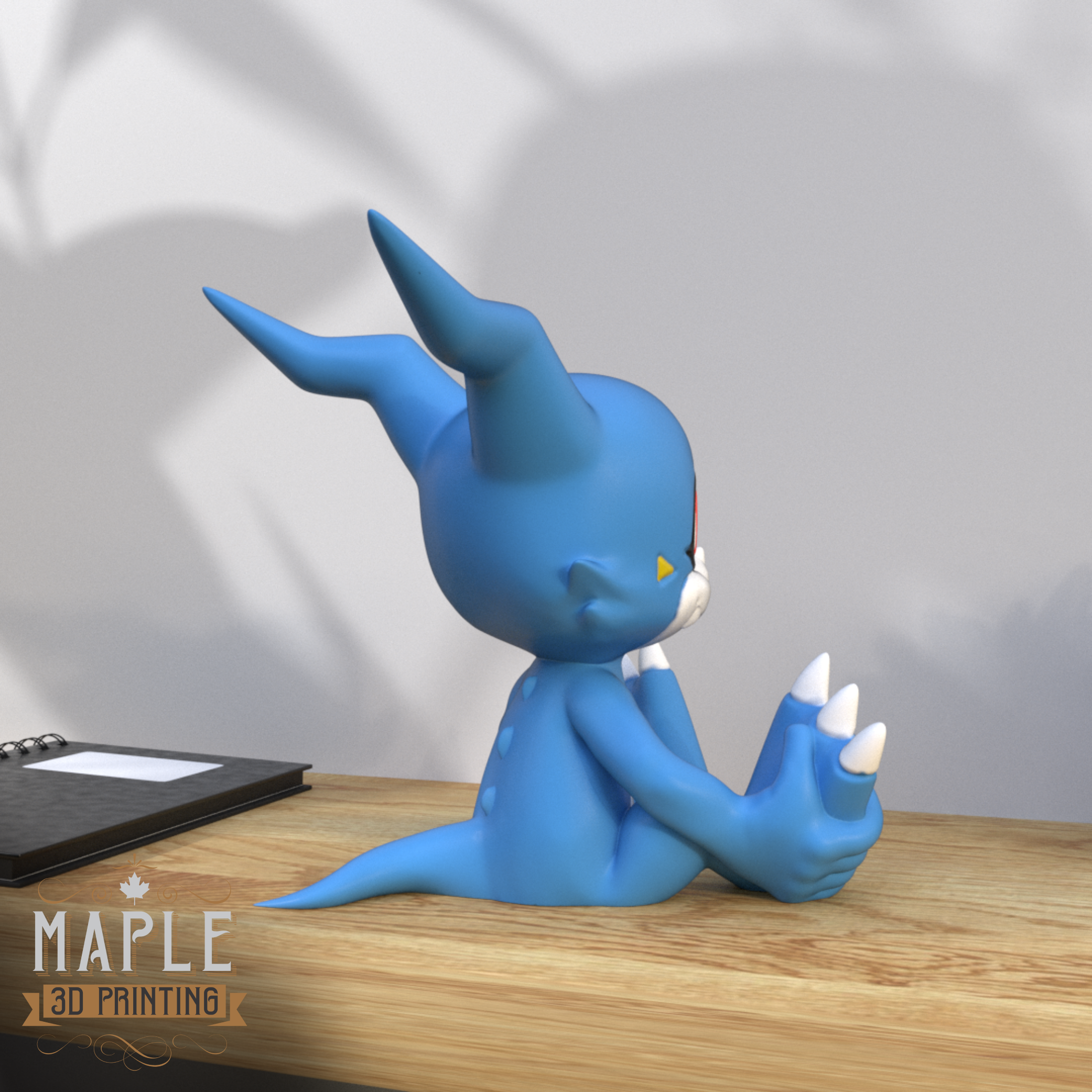 Veemon - Digimon - Supported 3D STL Model — view 3