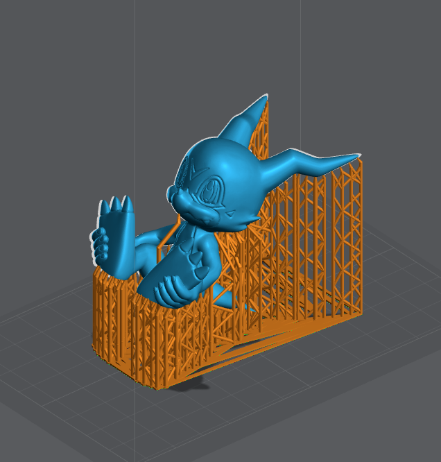 Veemon - Digimon - Supported 3D STL Model — view 4