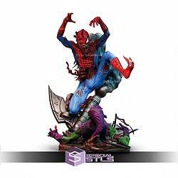 Zombie Spiderman vs Green Goblin STL Files 3D Model