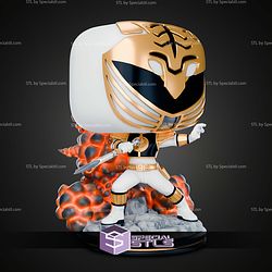 White Ranger Mighty Morphin Funko STL Files 3D Model