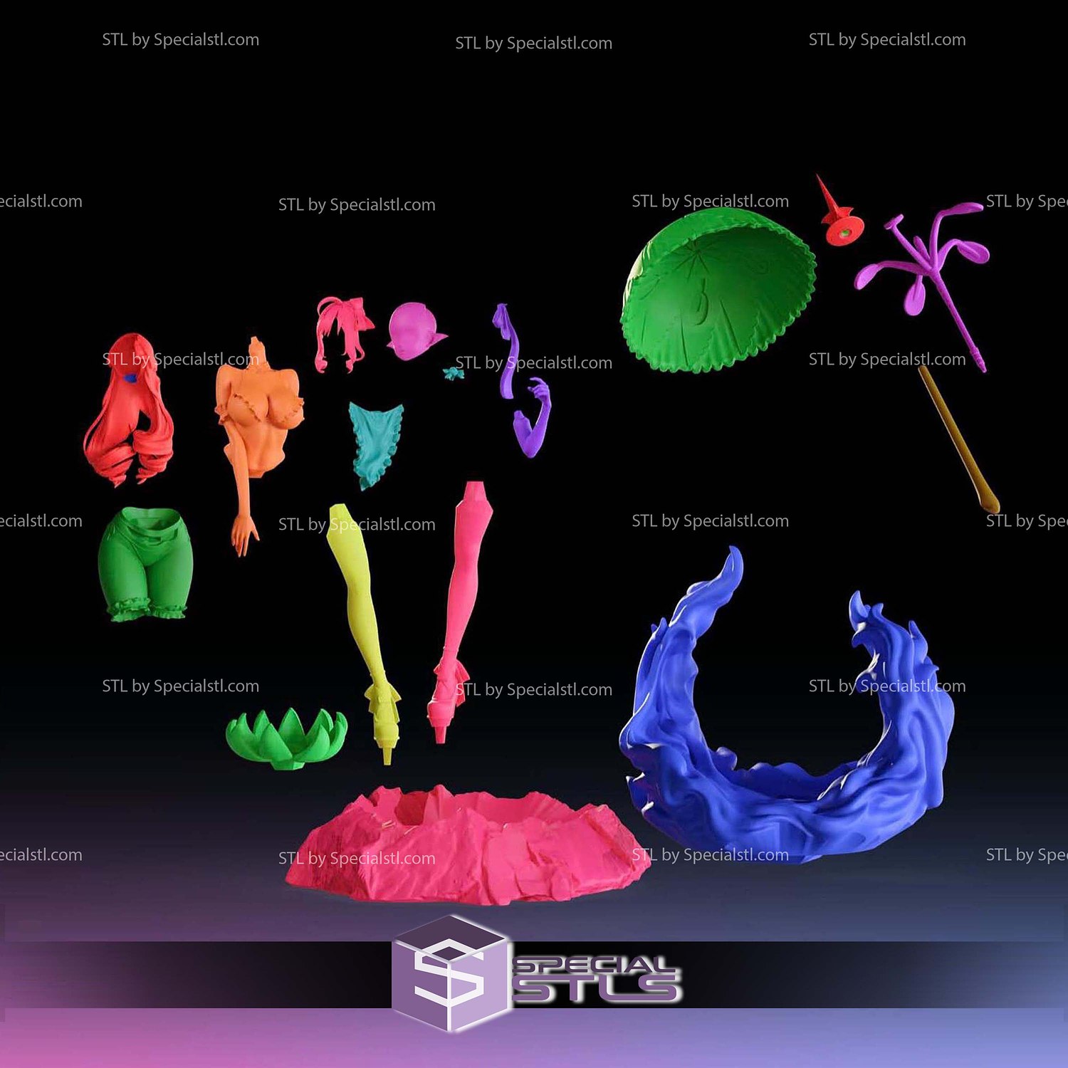 Vivian Beach Outfit Zenless Zone Zero STL Files 3D Model — view 4