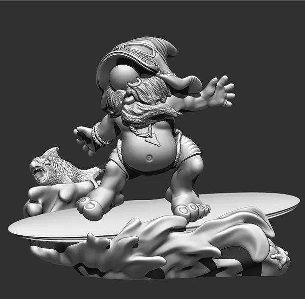Surfing Gonk Gnarly Brad 3D STL Model