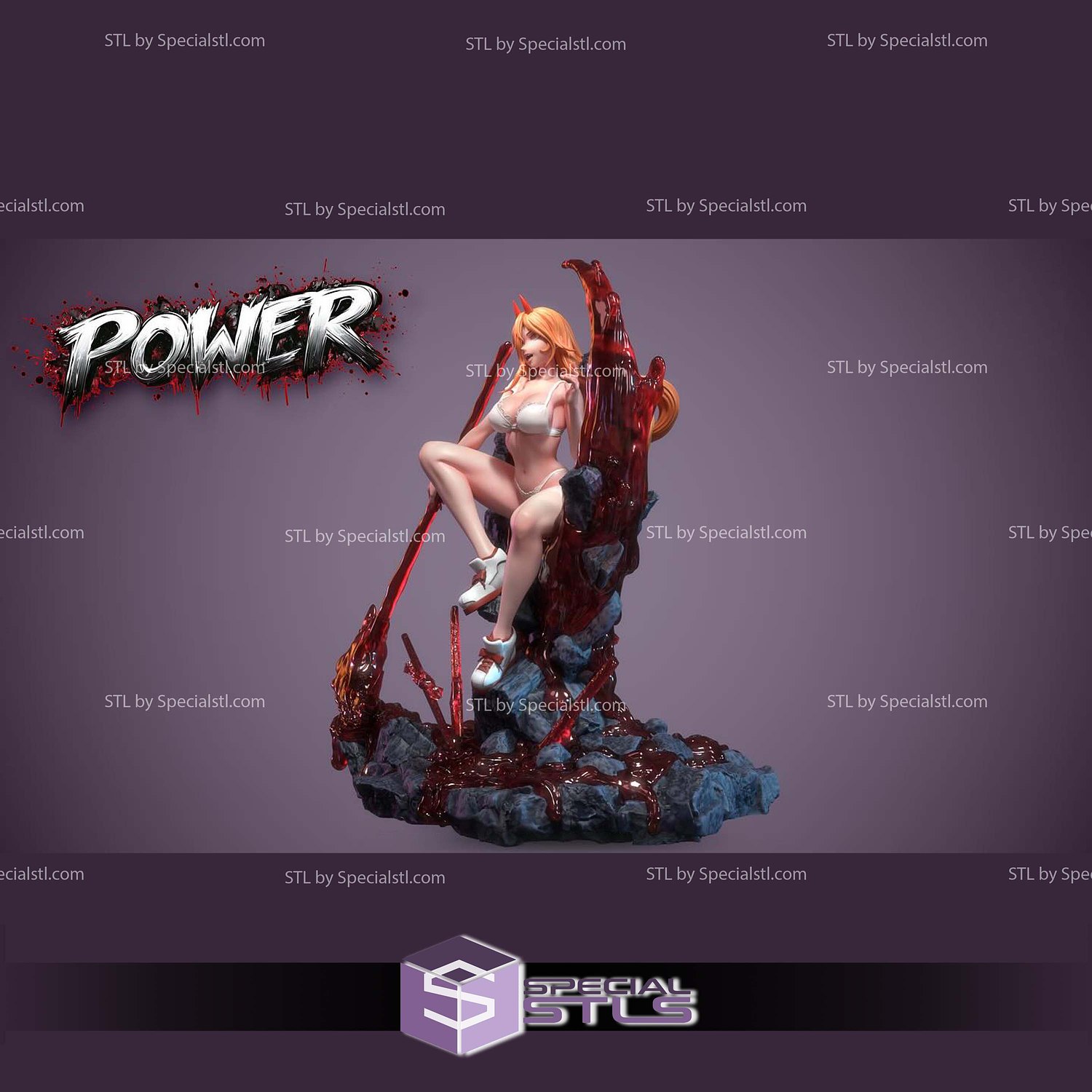 Blood Fiend Power Beach Outfit Chainsaw Man STL Files 3D Model — view 6