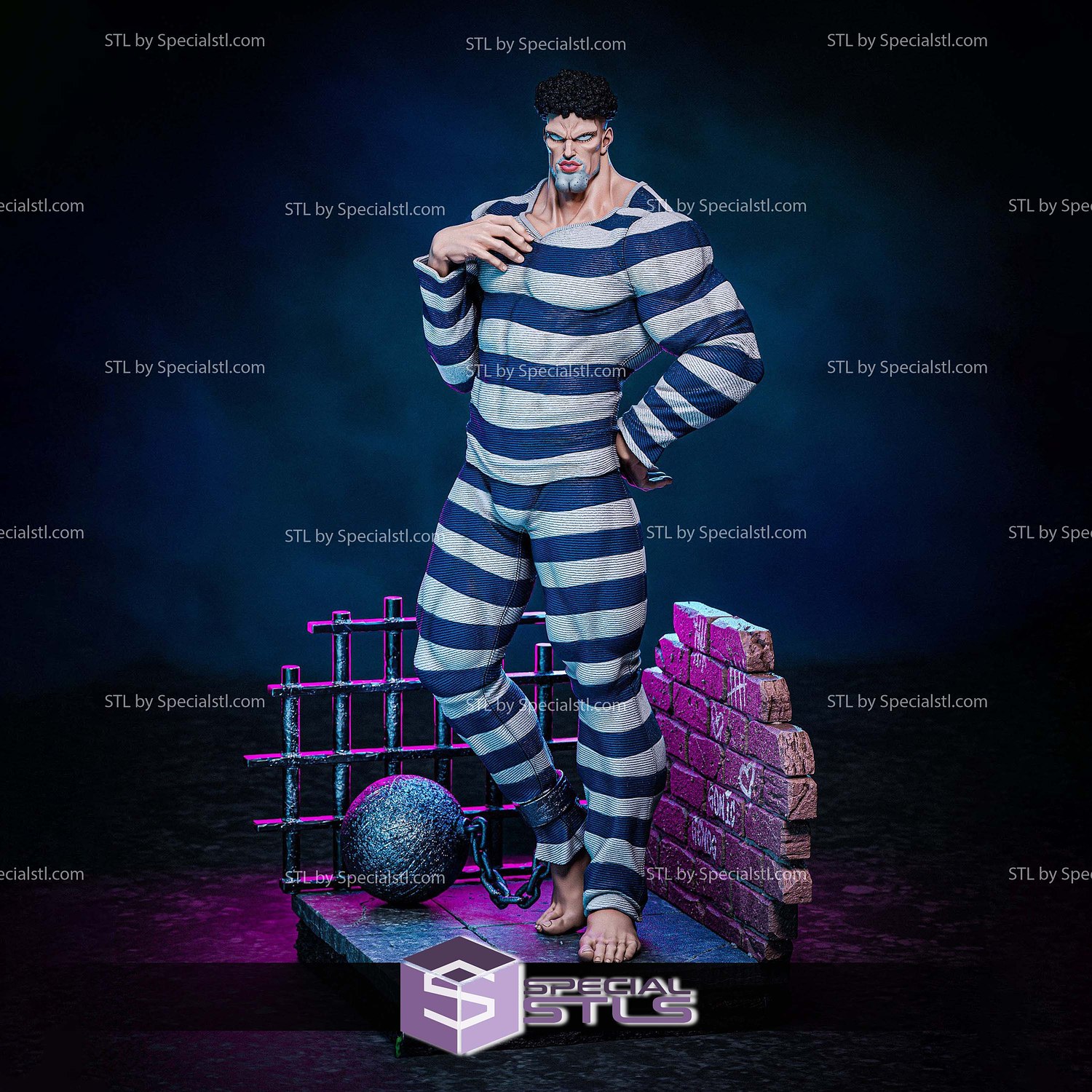 Puri Puri 380mm One Punch Man STL Files 3D Model — view 3