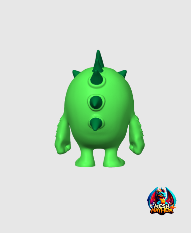 Chibi Monster Group 1 3D STL Model — view 3