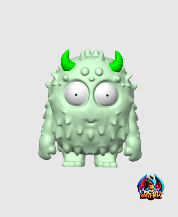 Chibi Monster Group 1 3D STL Model — view 4