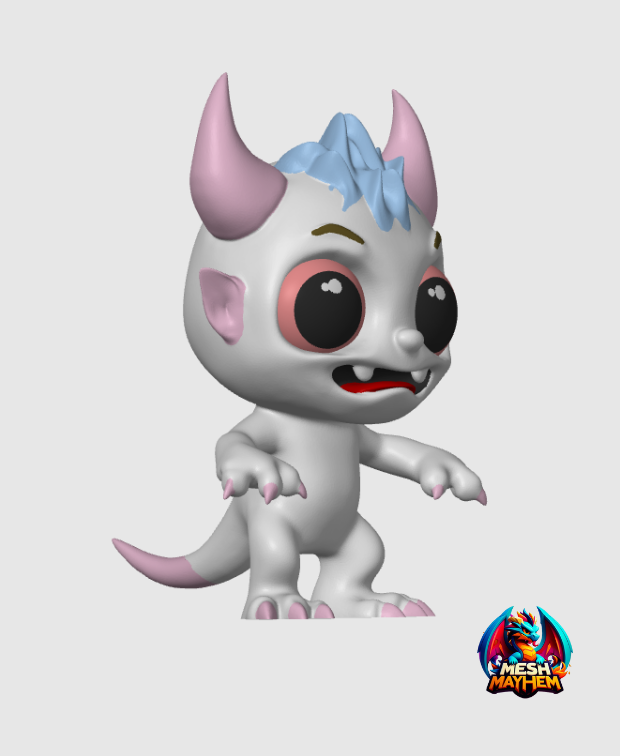Chibi Monster Group 1 3D STL Model — view 7