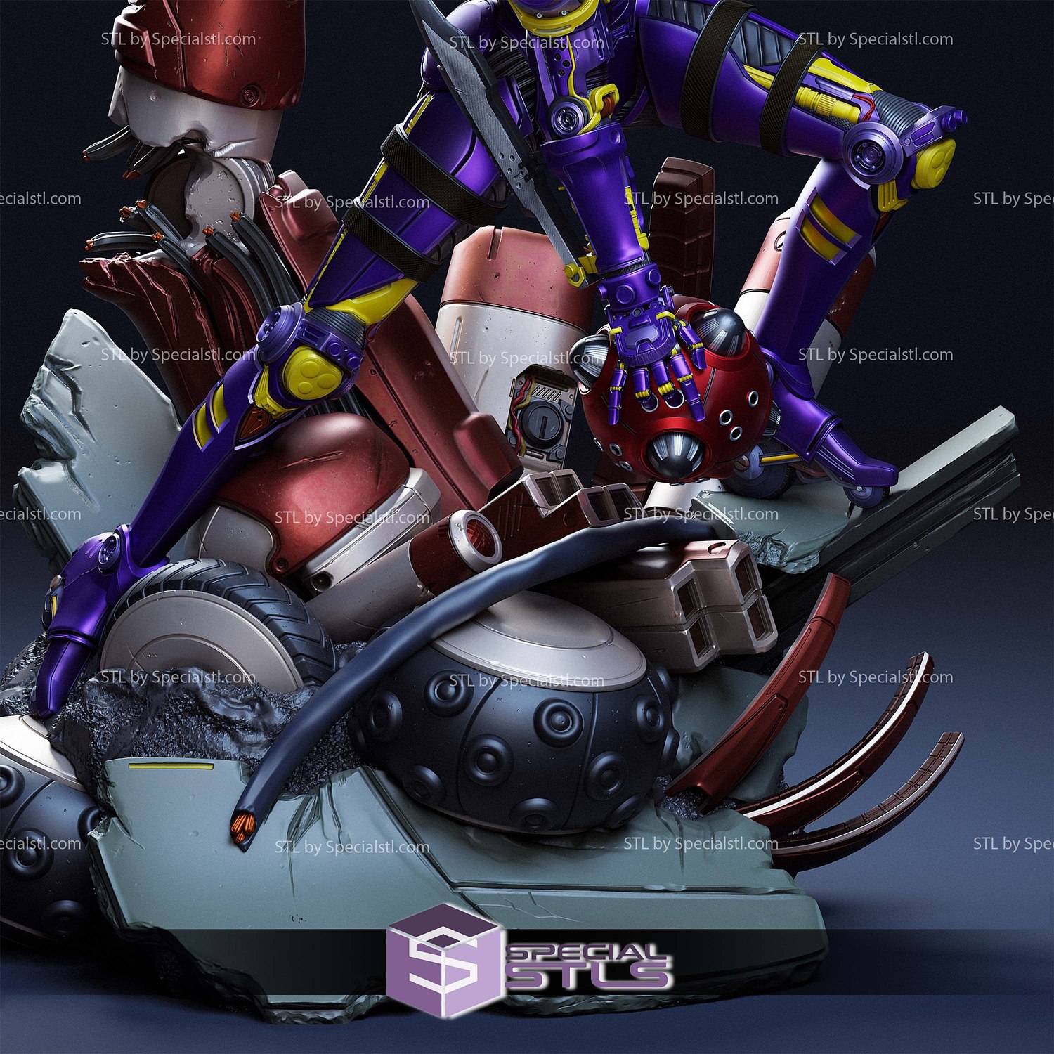Alita Armor Battle STL Files 3D Model — view 2