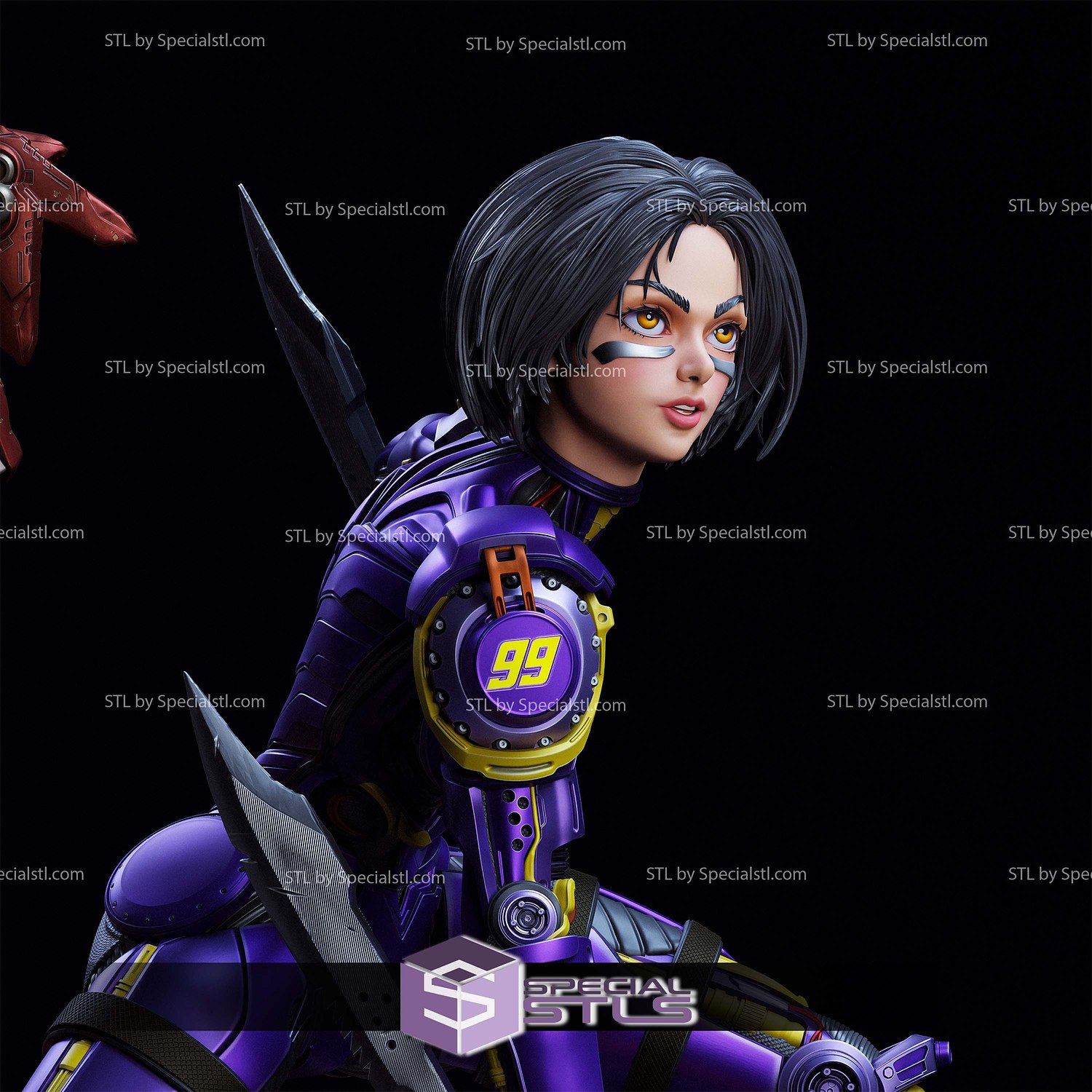 Alita Armor Battle STL Files 3D Model — view 3