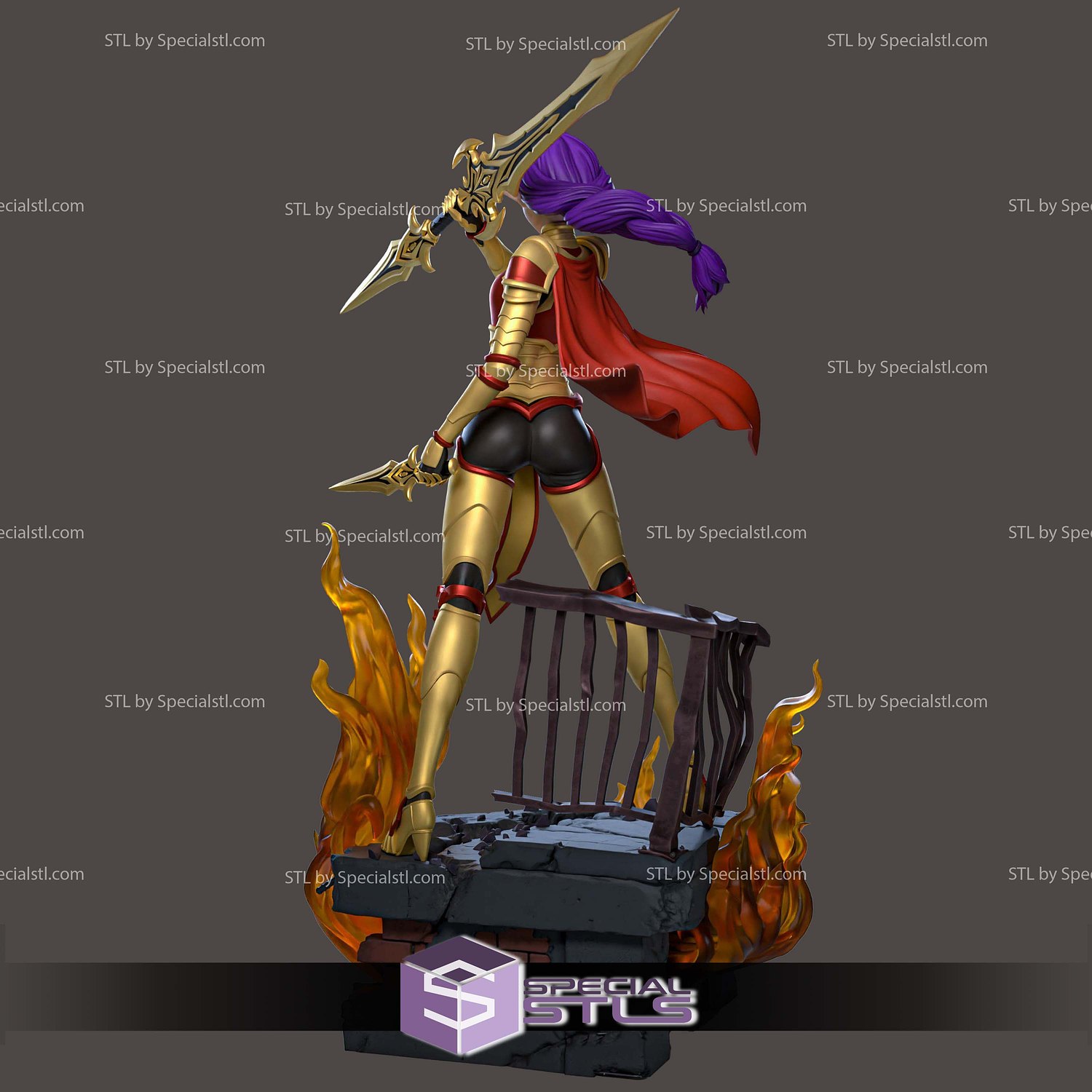 Esil Radiru Fire Base STL Files 3D Model — view 3