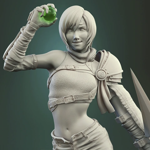Yuffie Kisaragi Standing Posture 3D Printer Files | Assembly STL Model