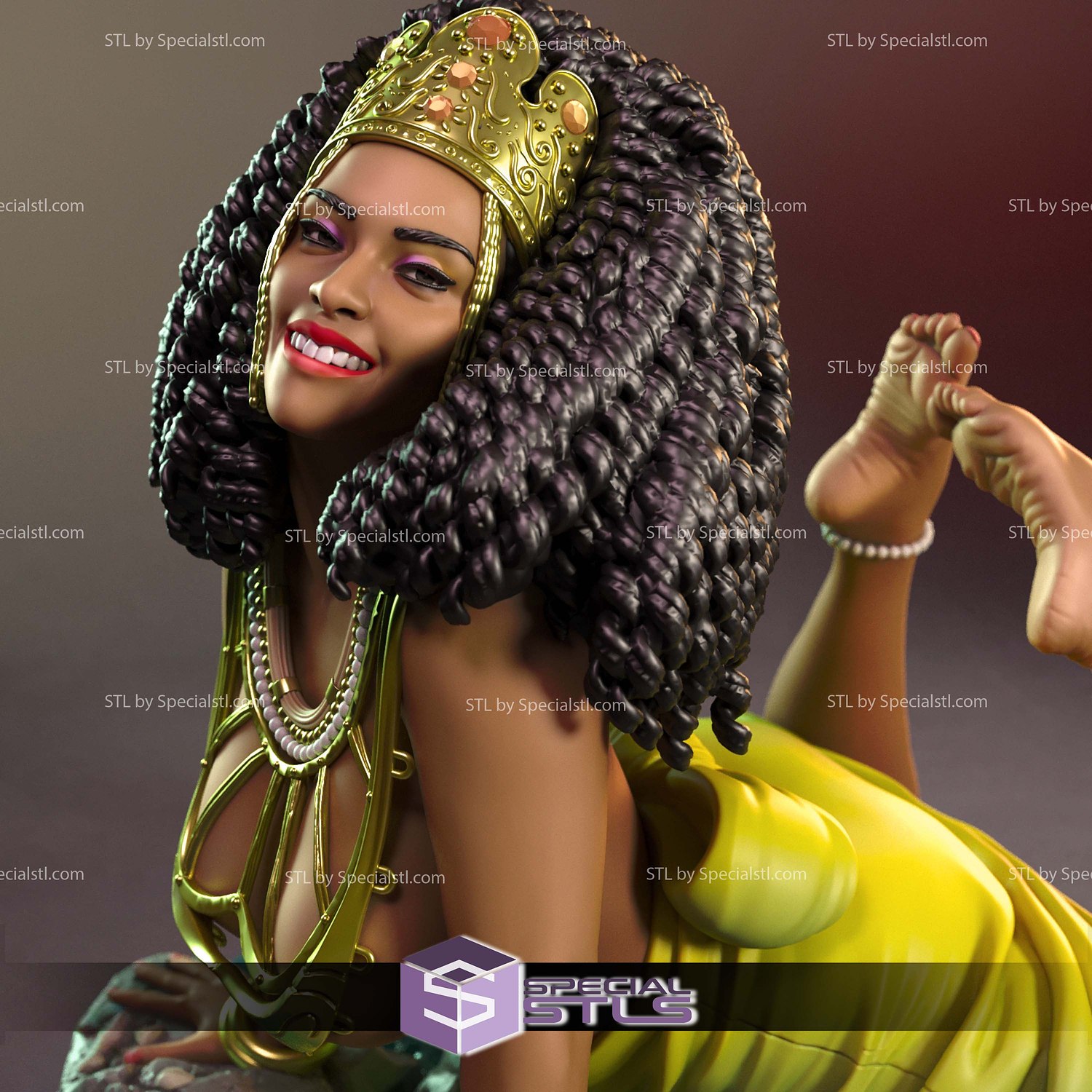 Oshun the Goddess of Love and Water 3D Printer Files STL Model — view 5