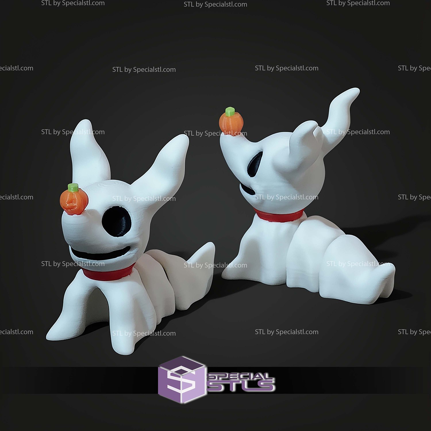 Super Basic STL Little Zero the Ghost Dog 3D Model — view 2