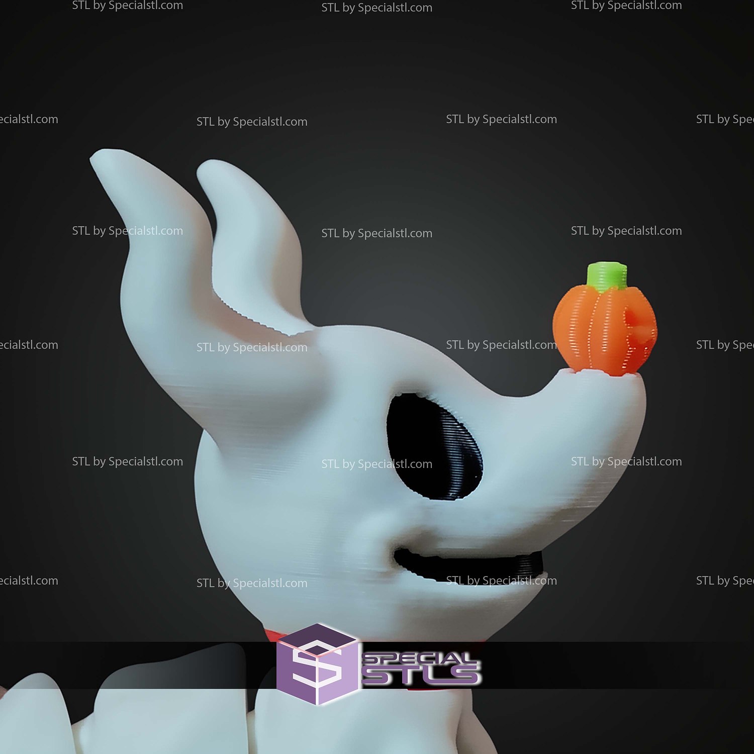 Super Basic STL Little Zero the Ghost Dog 3D Model — view 3