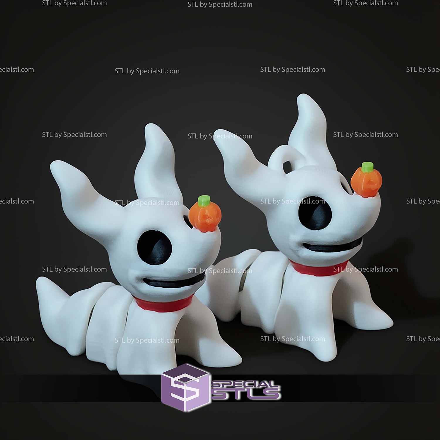 Super Basic STL Little Zero the Ghost Dog 3D Model — view 4