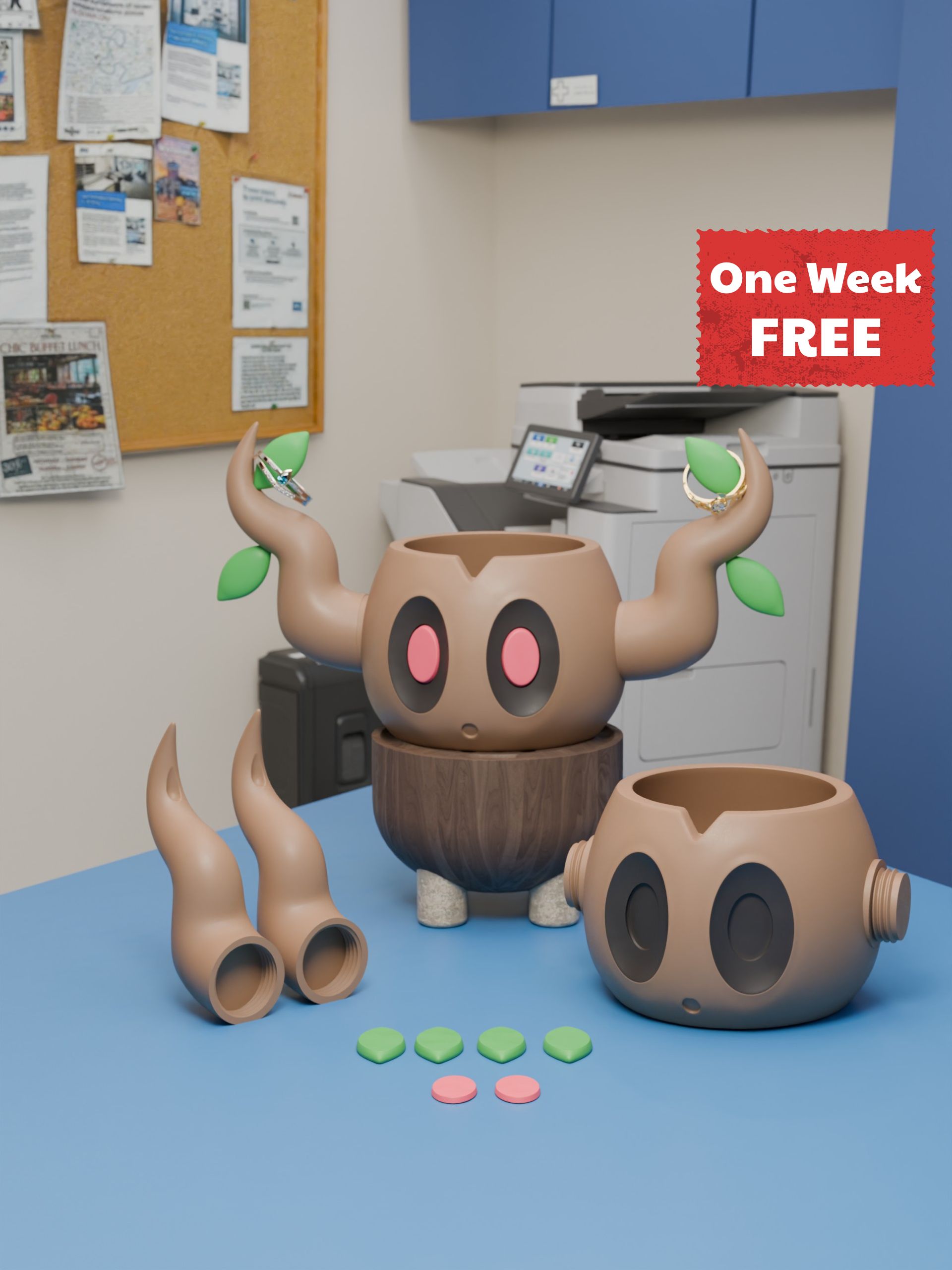 Pokemon Phantump Accessories Holder 3D 3MF Model