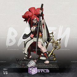 Baiken and Sword Sculptures 3D Printing STL Model