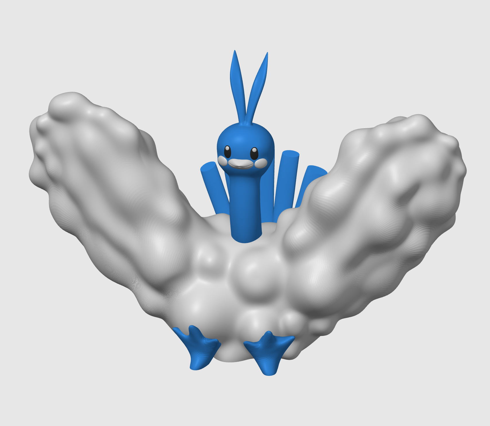 Altaria - Open Wings Pokemon (No Support) 3D STL Model